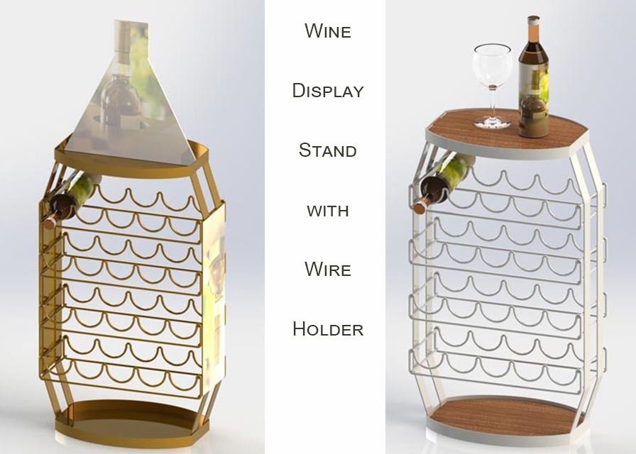 23 Bottles Wine Barrel Food Display Stands For Store / Home Not Knocked Down